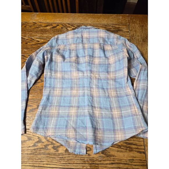 Frank&Eileen Barry multi color pastel linen plaid sz Medium - Picture 4 of 4